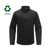 Customized new men's Rpet wool recyclable eco-friendly polyester pullover with stand-up collar